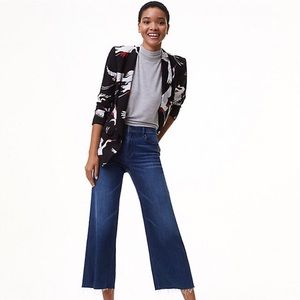 LOFT Wide Leg Crop Jeans in Bright Mid Indigo Wash